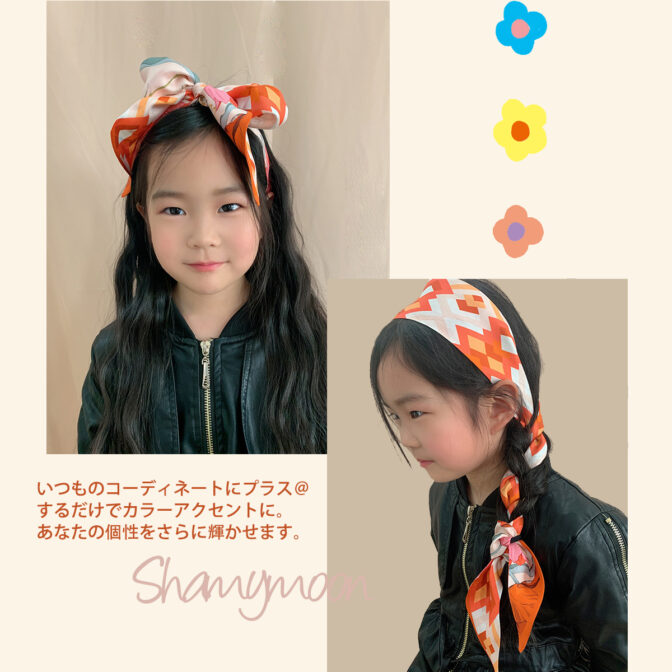 シルク 100% スカーフ アレンジ 頭に巻く