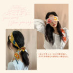 シルク 100% スカーフ アレンジ 頭に巻く