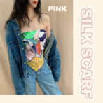 シルク 100% スカーフ 服 身体に巻く