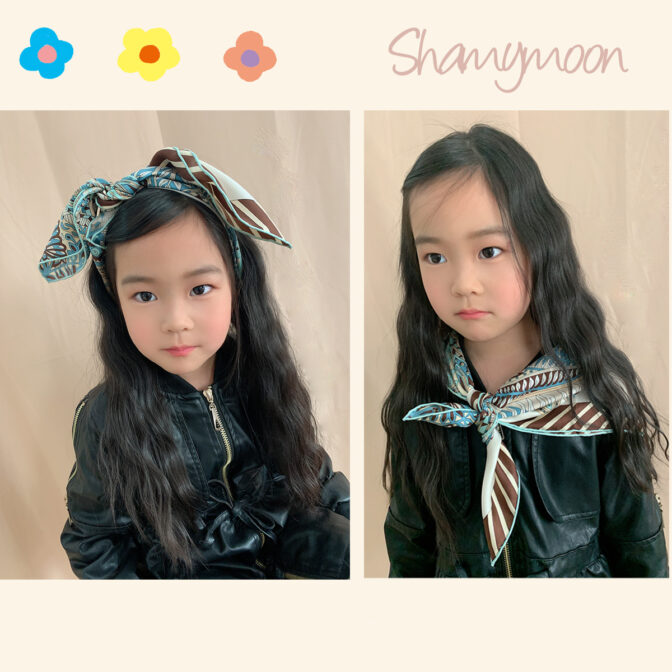 シルク100% スカーフ 頭に巻く